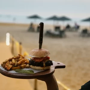 food burger beach