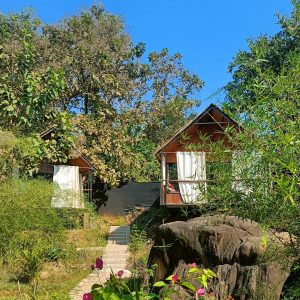 garden path huts 6 7 blue sky